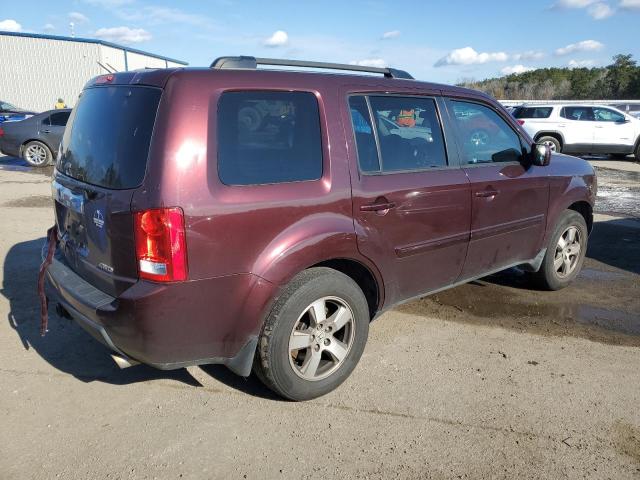 5FNYF4H40AB037634 - 2010 HONDA PILOT EX BURGUNDY photo 3