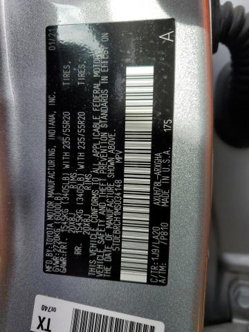 5TDEBRCH1MS034148 - 2021 TOYOTA HIGHLANDER HYBRID PLATINUM GRAY photo 13