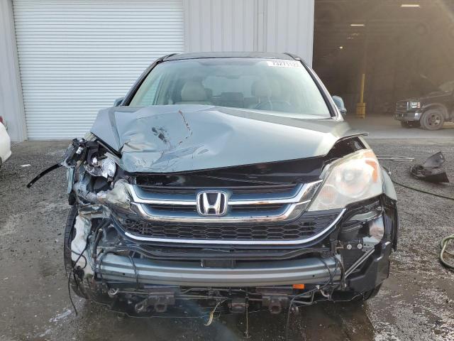 5J6RE3H70AL017953 - 2010 HONDA CR-V EXL GREEN photo 5