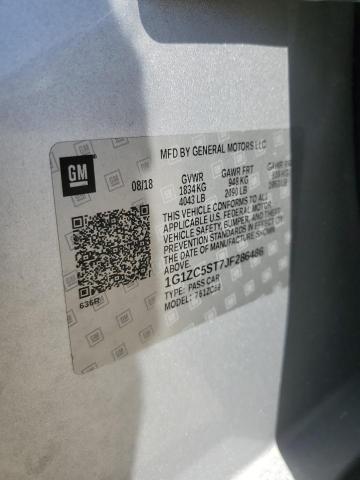 1G1ZC5ST7JF286486 - 2018 CHEVROLET MALIBU LS SILVER photo 12