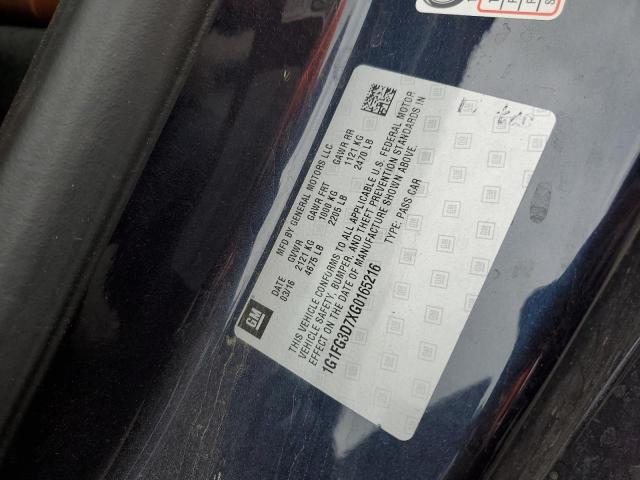 1G1FG3D7XG0165216 - 2016 CHEVROLET CAMARO SS ლურჯი ფოტო 12