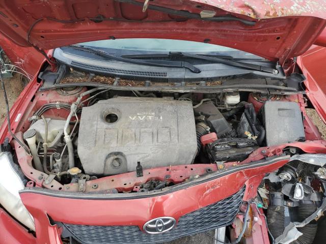 1NXBU4EE3AZ269530 - 2010 TOYOTA COROLLA BASE Կարմիր լուսանկար 11