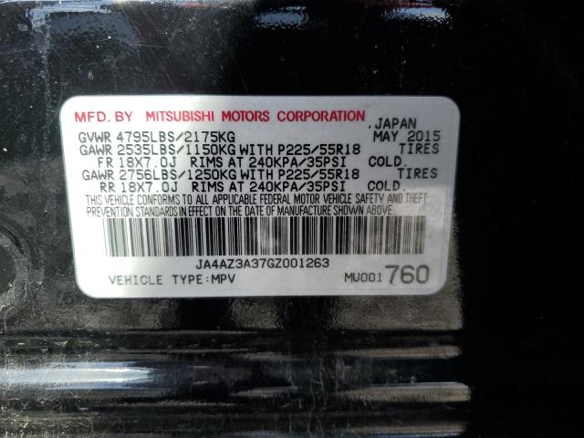 JA4AZ3A37GZ001263 - 2016 MITSUBISHI OUTLANDER SE BLACK photo 13