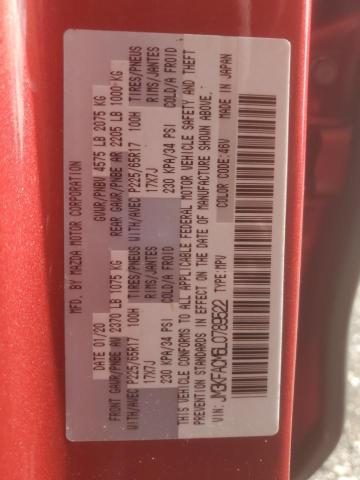 JM3KFACM6L0789522 - 2020 MAZDA CX-5 TOURING წითელი ფოტო 14