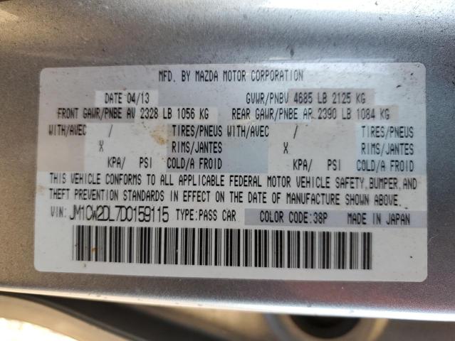 JM1CW2DL7D0159115 - 2013 MAZDA 5 GRAY photo 14