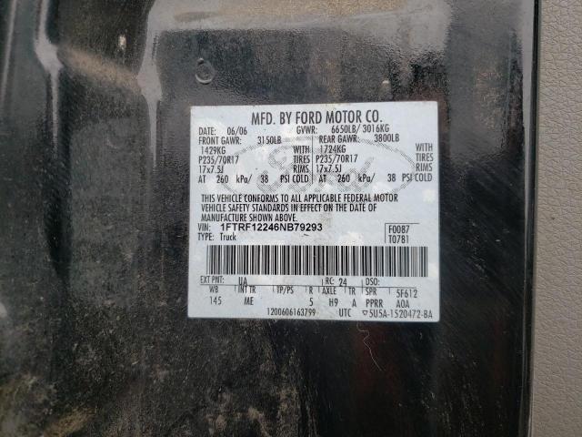 1FTRF12246NB79293 - 2006 FORD F150 GRAY photo 12