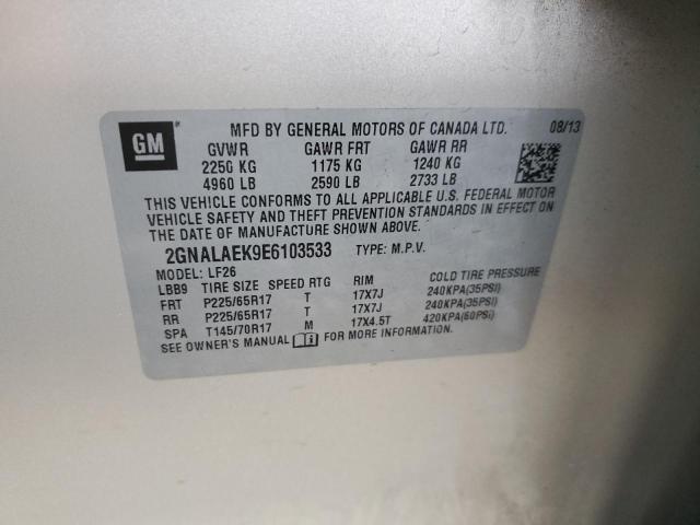 2GNALAEK9E6103533 - 2014 CHEVROLET EQUINOX LS SILVER photo 13