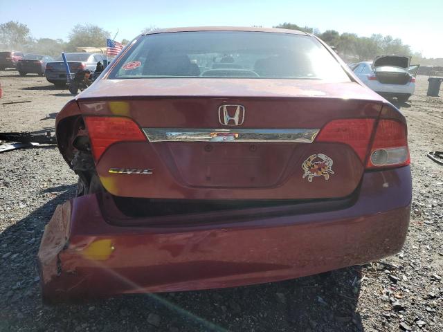 2HGFA1F53AH538691 - 2010 HONDA CIVIC LX ბურგუნდია ფოტო 6