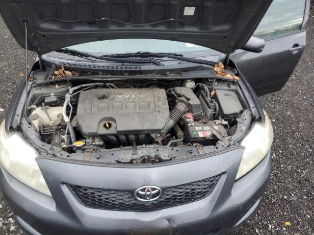 2T1BU4EE1AC200806 - 2010 TOYOTA COROLLA BASE GRAY photo 11