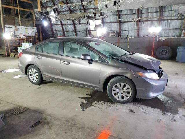 2HGFB2F59CH536711 - 2012 HONDA CIVIC LX GRAY photo 4