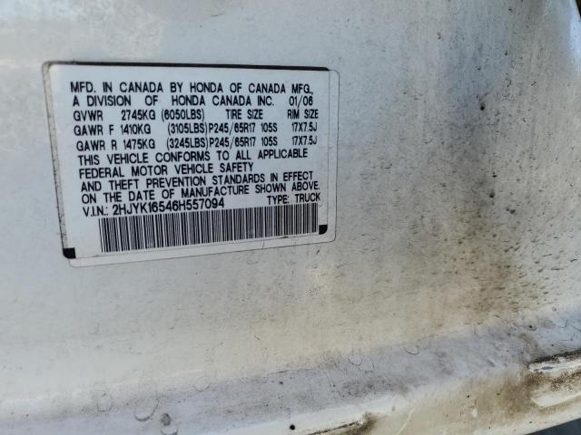 2HJYK16546H557094 - 2006 HONDA RIDGELINE RTL Ağ foto 12