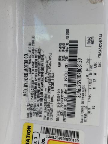 3LN6L2G93DR803159 - 2013 LINCOLN MKZ CREAM photo 12