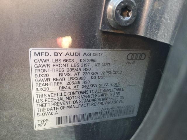 WA1LABF75HD059327 - 2017 AUDI Q7 PREMIUM PLUS Gris foto 13
