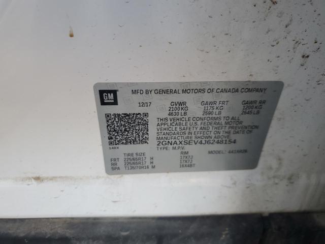 2GNAXSEV4J6248154 - 2018 CHEVROLET EQUINOX LT 白色 照片 13