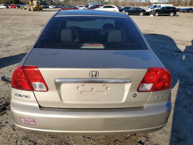 2HGES16563H564455 - 2003 HONDA CIVIC LX GOLD photo 6