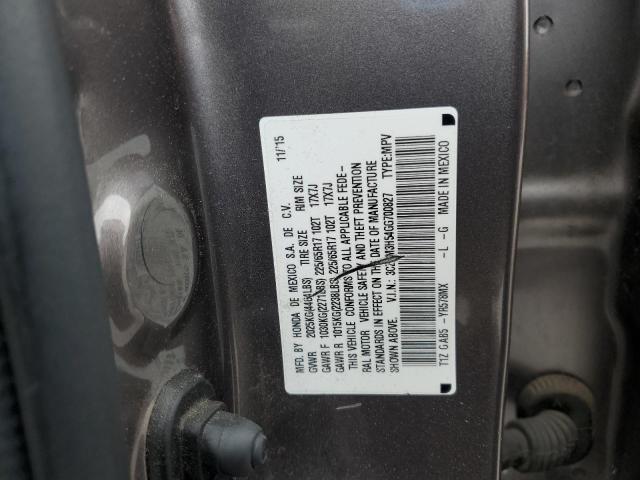 3CZRM3H54GG700827 - 2016 HONDA CR-V EX BROWN photo 13