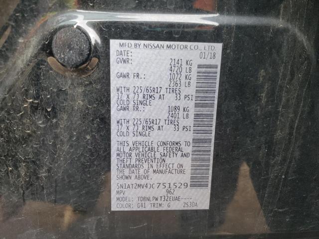 5N1AT2MV4JC751529 - 2018 NISSAN ROGUE S 黑色 照片 13