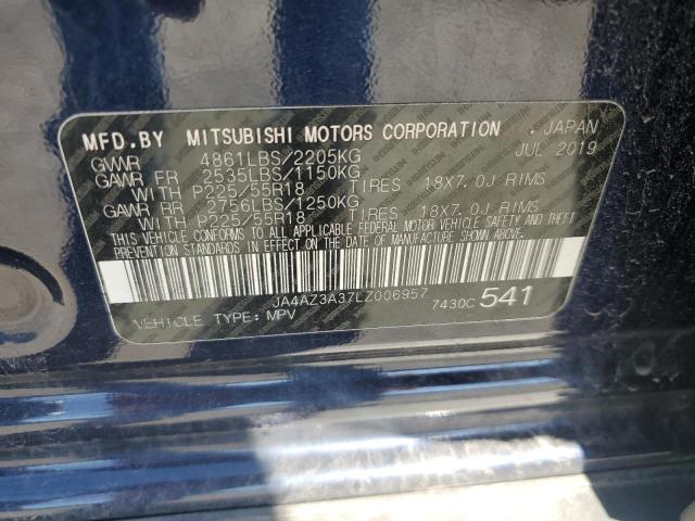 JA4AZ3A37LZ006957 - 2020 MITSUBISHI OUTLANDER SE Noir photo 13