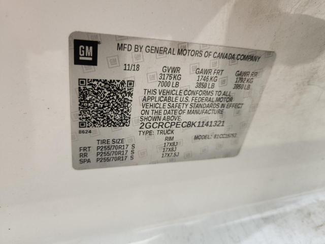 2GCRCPEC8K1141321 - 2019 CHEVROLET SILVERADO C1500 LT Beyaz fotoğraf 12