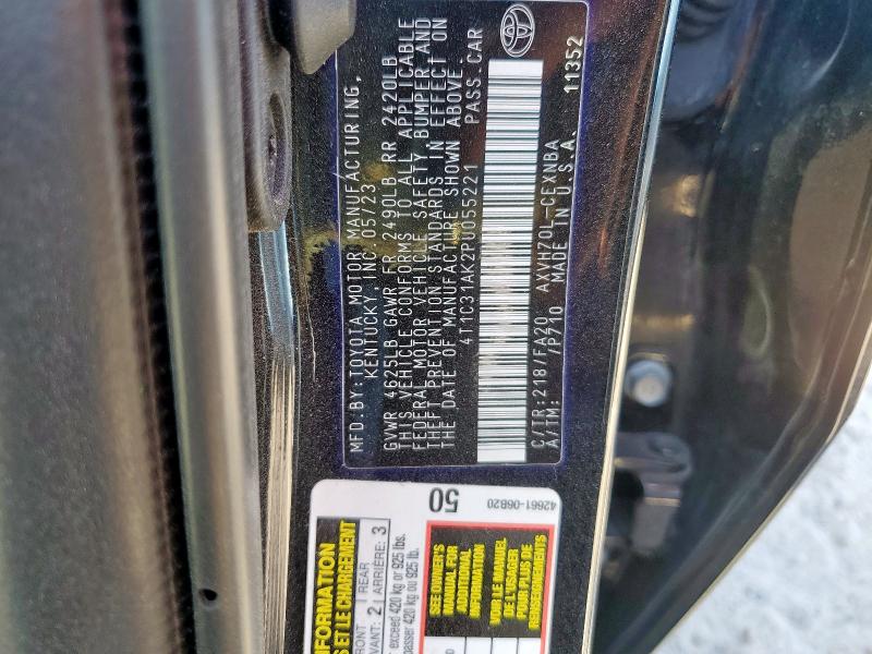 4T1C31AK2PU055221 - 2023 TOYOTA CAMRY LE შავი ფოტო 13