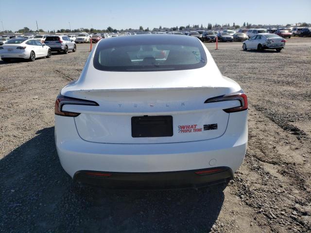 5YJ3E1ET7SF030382 - 2025 TESLA MODEL 3 Beyaz fotoğraf 6