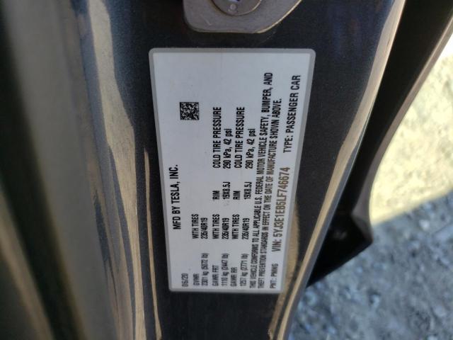 5YJ3E1EB5LF746674 - 2020 TESLA MODEL 3 ნაცრისფერი ფოტო 12