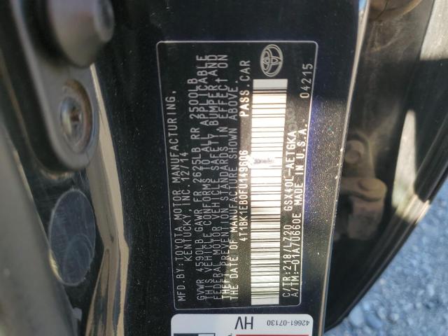 4T1BK1EB0FU149606 - 2015 TOYOTA AVALON XLE 黑色 照片 12