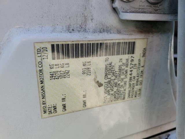 1N4AL2AP3BN445797 - 2011 NISSAN ALTIMA BASE 白色 照片 13