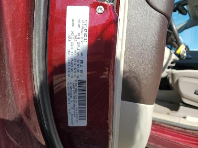 2C4RC1BG1HR609971 - 2017 CHRYSLER PACIFICA TOURING L წითელი ფოტო 13