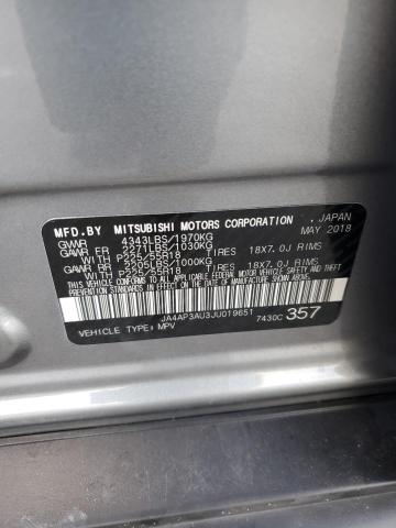 JA4AP3AU3JU019651 - 2018 MITSUBISHI OUTLANDER ES Gri fotoğraf 13