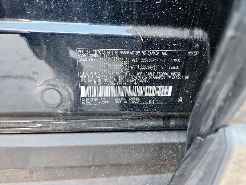 2T3P1RFV1RW489438 - 2024 TOYOTA RAV4 XLE BLACK photo 13