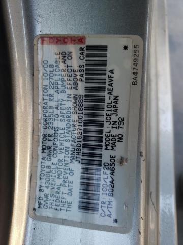 JTHBD182710018889 - 2001 LEXUS IS 300 SILVER photo 12