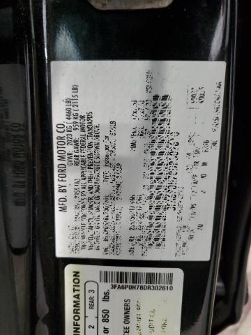 3FA6P0H78DR302610 - 2013 FORD FUSION SE CHARCOAL photo 12