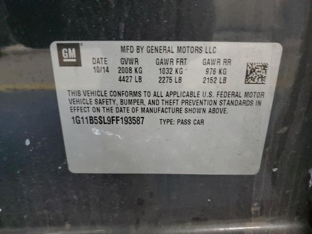 1G11B5SL9FF193587 - 2015 CHEVROLET MALIBU LS GRAY photo 12