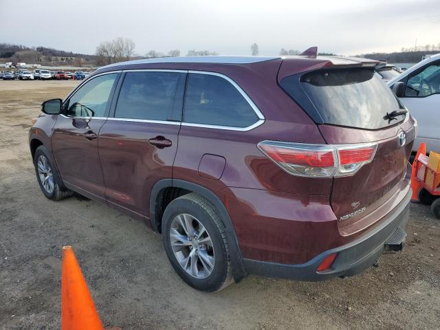 5TDJKRFH4FS111740 - 2015 TOYOTA HIGHLANDER XLE MAROON photo 2