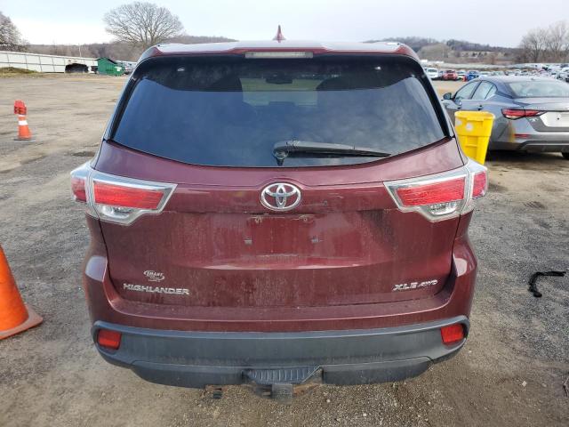 5TDJKRFH4FS111740 - 2015 TOYOTA HIGHLANDER XLE MAROON photo 6