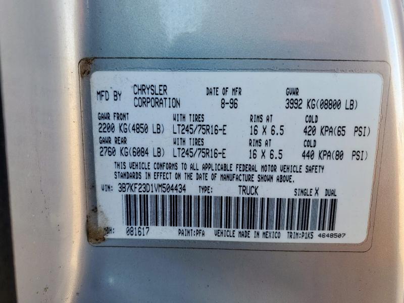 3B7KF23D1VM504434 - 1997 DODGE RAM 2500 BEIGE photo 12