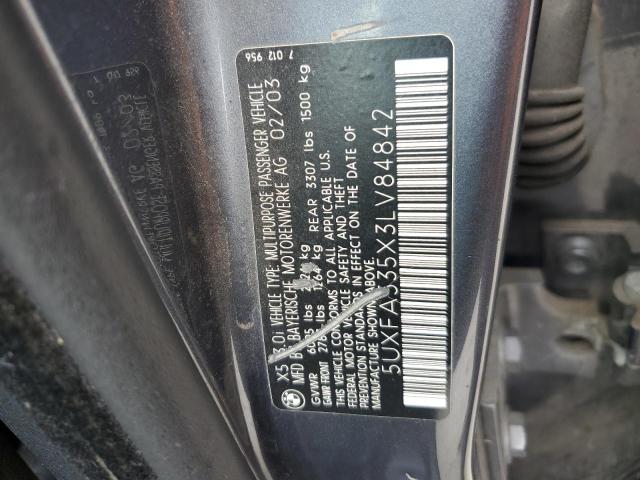 5UXFA535X3LV84842 - 2003 BMW X5 3.0I GRAY photo 13