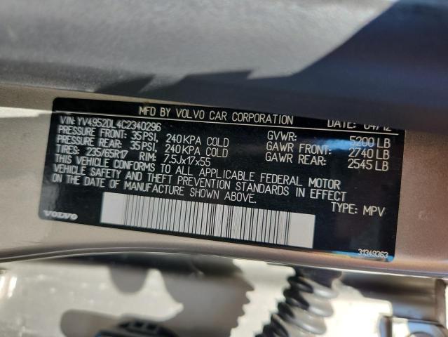 YV4952DL4C2340296 - 2012 VOLVO XC60 3.2 ოქროსფერი ფოტო 13