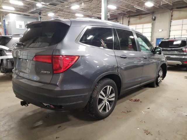 5FNYF6H55JB051503 - 2018 HONDA PILOT EXL GRAY photo 3