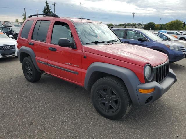 1J4GL48K43W614001 - 2003 JEEP LIBERTY SPORT წითელი ფოტო 4
