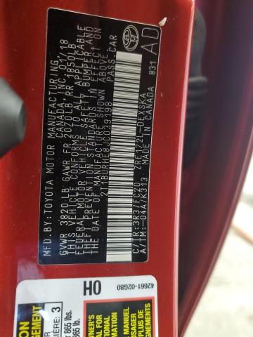 2T1BURHE8JC039198 - 2018 TOYOTA COROLLA L Қызыл фото 13