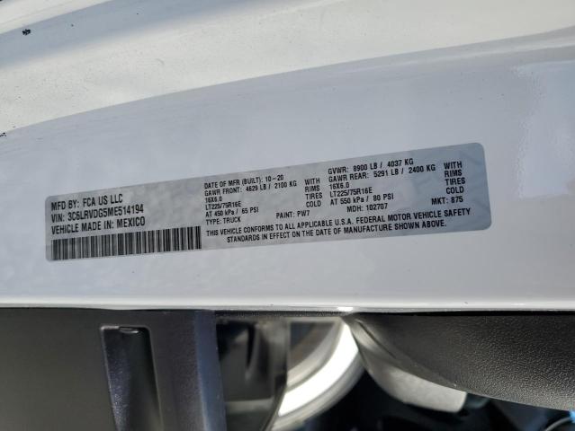 3C6LRVDG5ME514194 - 2021 RAM PROMASTER 2500 HIGH Ağ foto 13