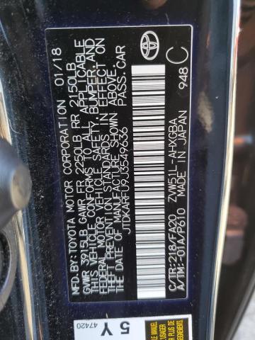 JTDKARFU9J3549636 - 2018 TOYOTA PRIUS 黑色 照片 13