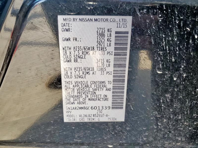 5N1AR2MM8GC601339 - 2016 NISSAN PATHFINDER S Qara foto 13