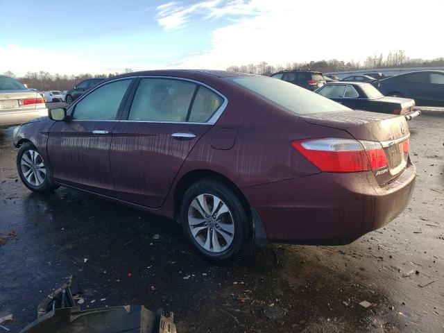 1HGCR2F37FA062449 - 2015 HONDA ACCORD LX BURGUNDY photo 2