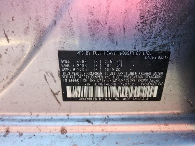 4S3GTAL61H1728752 - 2017 SUBARU IMPREZA SPORT SILVER photo 12
