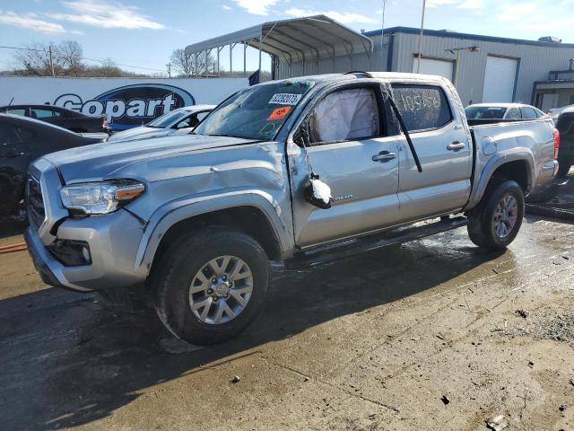 5TFAZ5CN2KX077722 - 2019 TOYOTA TACOMA DOUBLE CAB SILVER photo 1