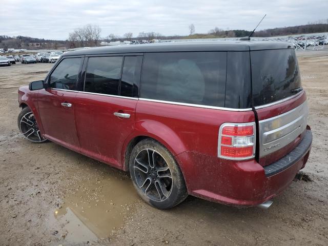 2FMGK5D84EBD10966 - 2014 FORD FLEX LIMITED RED photo 2