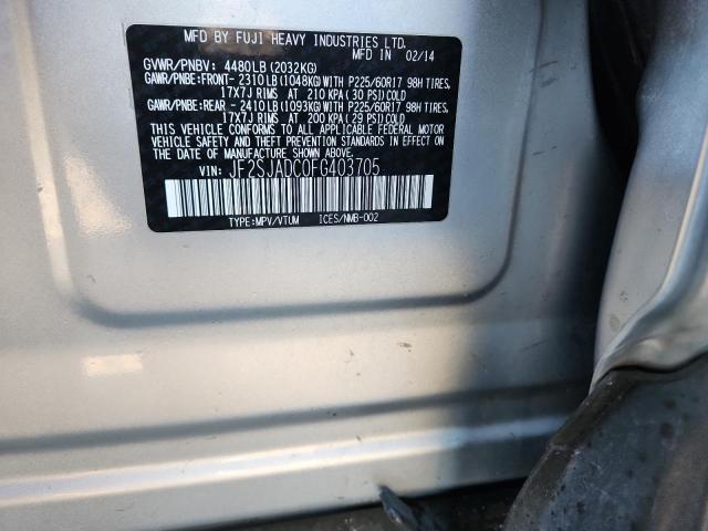 JF2SJADC0FG403705 - 2015 SUBARU FORESTER 2.5I PREMIUM فضي صورة 13